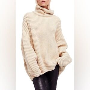 Free People swim too deep Turtleneck Sweater Ivory